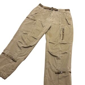 Vintage Old Navy Y2K Mens Cargo Pants Cotton Relaxed Belted Utility Loose 32